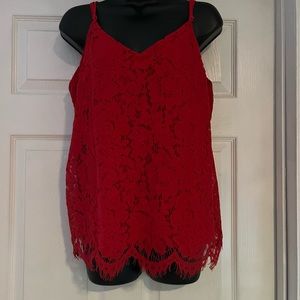 Red Lacey Cami